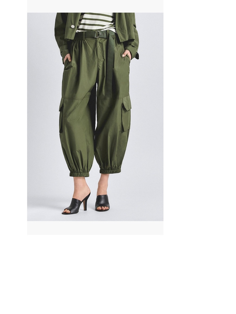 Derek Lam Olive Green Cargo Jogger Pants